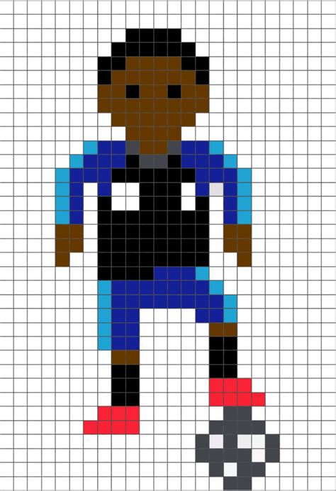 Pixel art facile emoji is a free transparent png image carefully selected by pngkey.com. Kylian Mbappé - Pixel art Foot | Pixel art facile, Modele ...