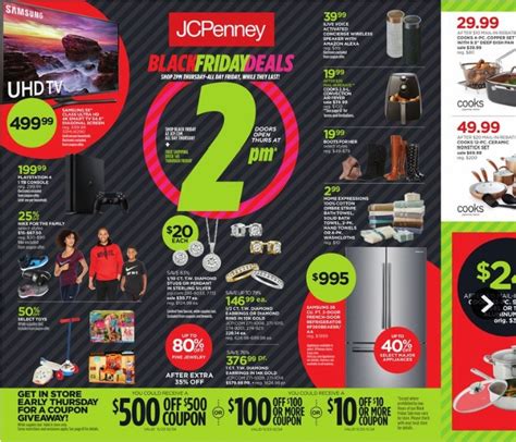 Jcpenney 2017 Black Friday Ad 500 Coupon Giveaway On Thanksgiving