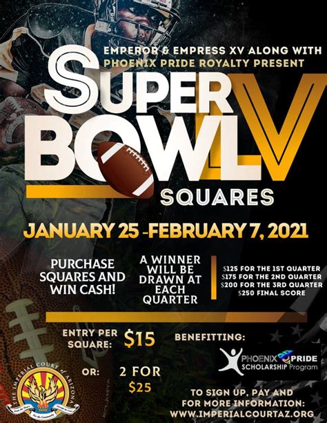 Super Bowl Square Fundraiser Template