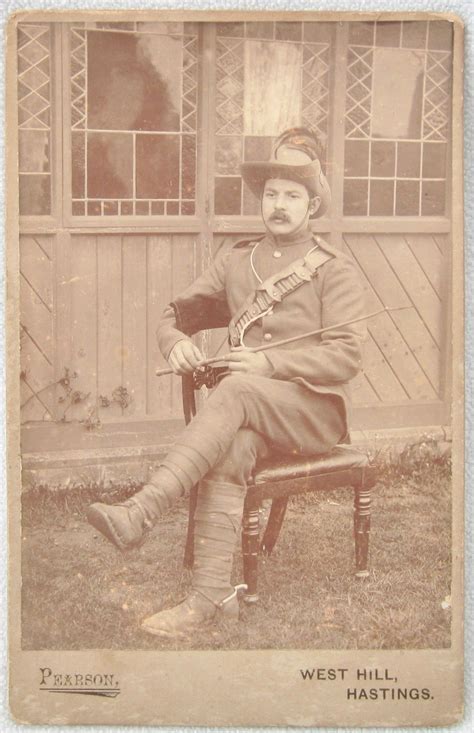 Cabinet Card Boer War Imperial Yeomanry British Soldier Feather Slouch