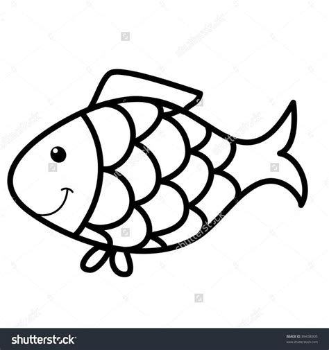 Learn to draw a cute cartoon fish. Black Fish Stock Vectors & Vector Clip Art | Fish drawings ...