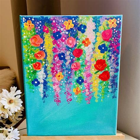 Hand Painted Canvas Wall Art Etsy