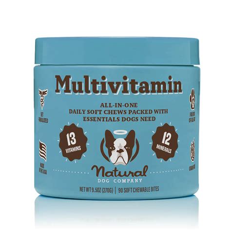 Natural Dog Company Multivitamin Chewable Supplement For Dogs 90 Count
