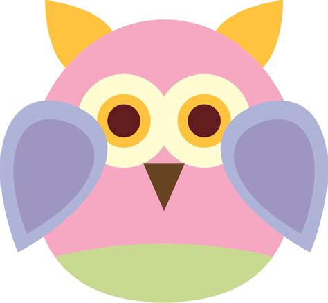 Cute Pink Owl Clipart Free Clipart Best