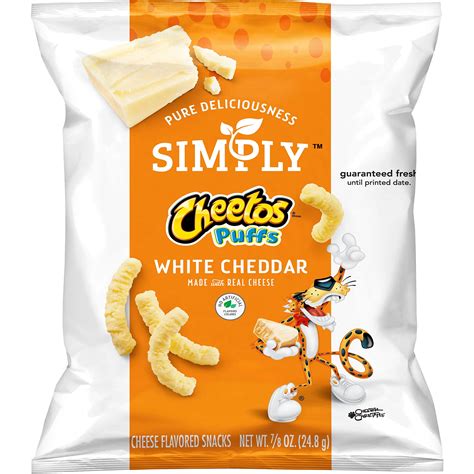 Simply Cheetos Puffs White Cheddar Cheese Flavored Snacks0875 Ounce