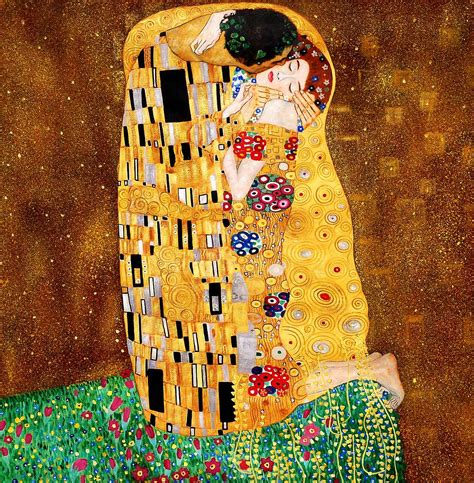 Gustav Klimt Le Baiser 90x90 Cm Peinture à Lhuile Qualité Musée Ebay