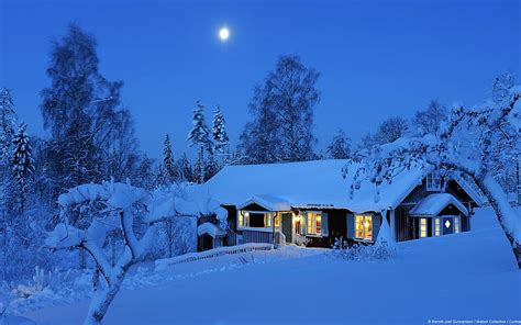 1080p Free Download Winter Rural House In Sweden Windows Hd