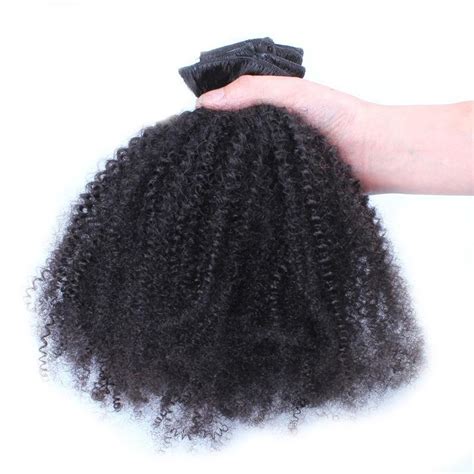 Kinky/yaki straight hair kinky/yaki straight hair. Clip In Human Hair Extensions 4B 4C Afro Kinky Curly Clip ...