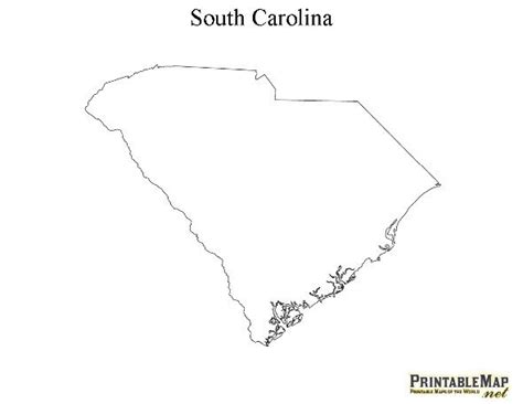 Printable Map Of South Carolina State Map Of South Carolina Map