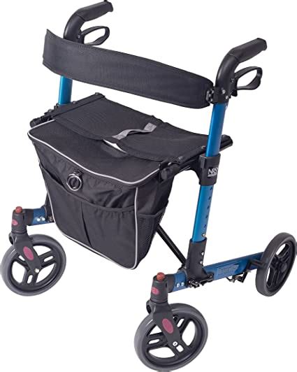 Nrs Healthcare Compact Easy Lightweight Folding 4 Wheeled Rollator
