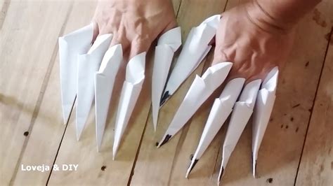 Origami Easy How To Fold Origami Claws Paper Fingers Halloween Youtube