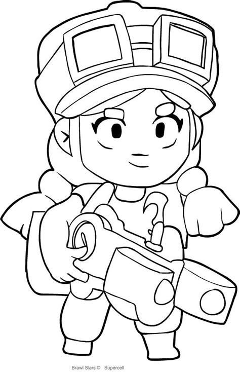 Learn the stats, play tips and damage values for jessie from brawl stars! Dibujo de Jessie de Brawl Stars para colorear | Dibujos ...