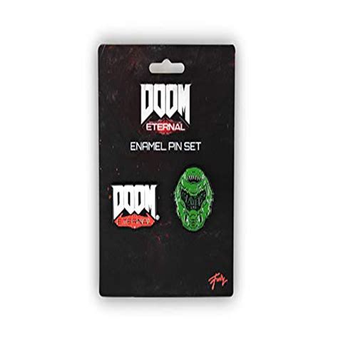 Doom Eternal Slayer And Logo Pin Set Exclusive Enamel Collector Pins