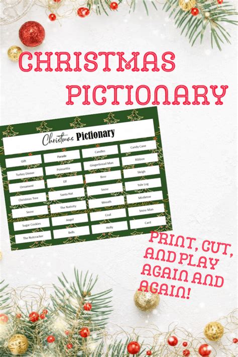 Christmas Printable Pictionary Game For Families Views From A Step Stool