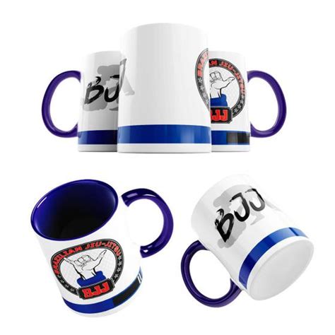 Caneca Azul Faixa Azul Jiu Jitsu Brasileiro Brazilian For My Fit