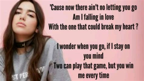 Break My Heart Lyrics Dua Lipa Youtube