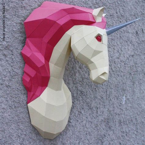 Diy Unicorn Unicorn Lover Mod Podge Unicorn Head Wall Mount Make
