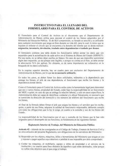 PDF INSTRUCTIVO PARA EL LLENADO DEL FORMULARIO PARA EL Para Dar De Baja Bienes Nacionales