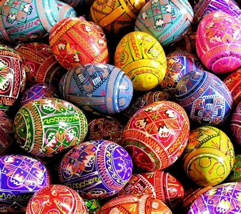 10 Wooden Painted Ukrainian Easter Eggs Pysanky Pysanka Ebay
