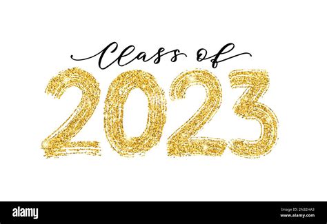 Class Of 2023 Modern Calligraphy Hand Drawn Brush Lettering Logo