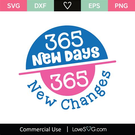 365 Days 365 New Changes Svg Cut File
