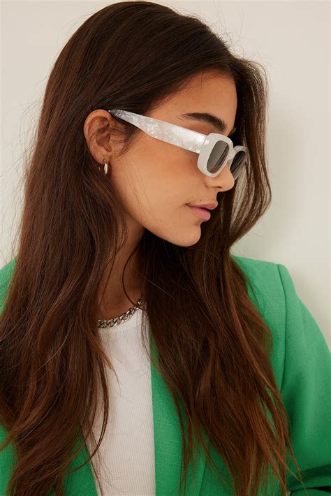 marble sunglasses white na