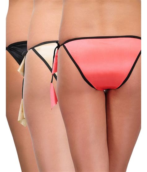 Buy Urbaano Black Satin Thongs Online At Best Prices In India Snapdeal