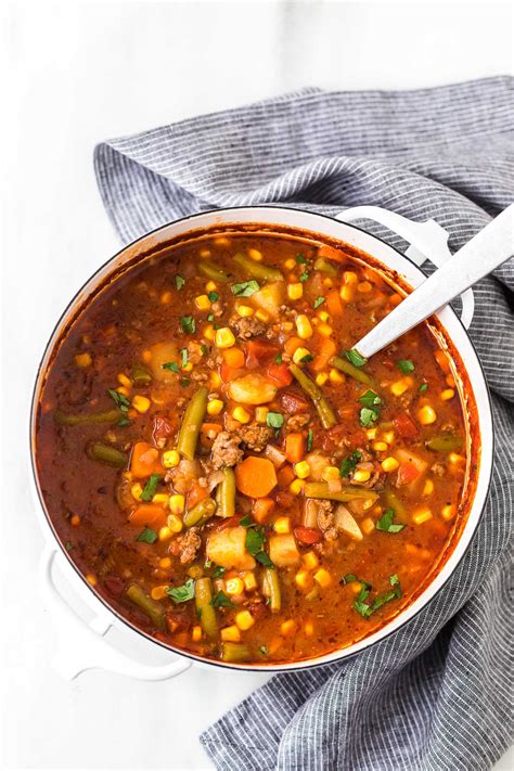 Ground Beef Vegetable Soup Casserole Crissy