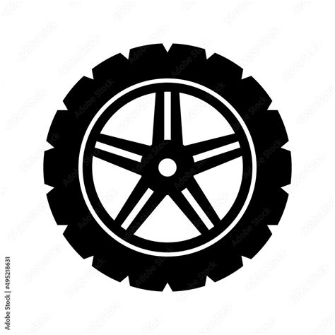 Vecteur Stock Tire Icon Vector Illustration Of Tyre With Thick Tread