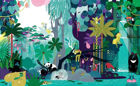 The very jungly jungle book on Behance | Jungle illustration, Illustrations and posters, Art