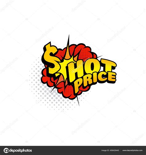 Comic Label Hot Price Sale Special Offer Burst Tag Isolated Stock