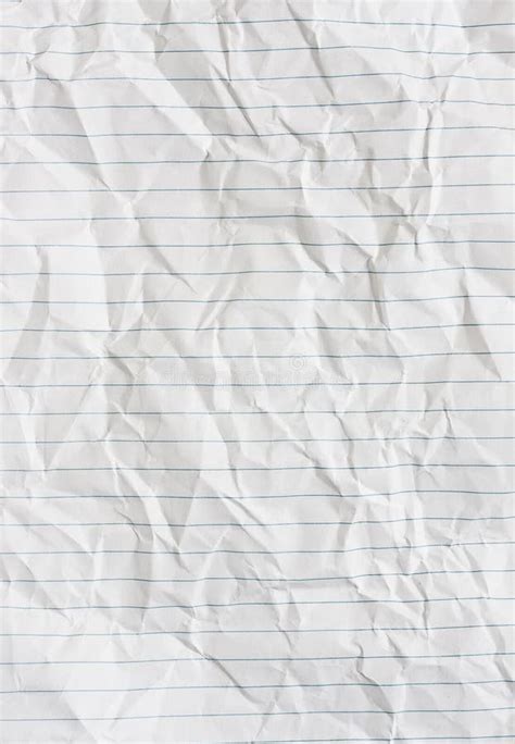 Lined Paper Stock Photo Image Of Crumple Notebook Wrinkled 17041602
