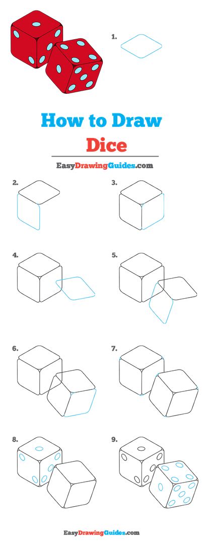 How To Draw Dice Really Easy Drawing Tutorial Drawing Tutorial Easy