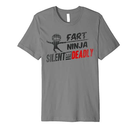 Funny Ninja T Shirt Fart Ninja Silent But Deadly 4lvs