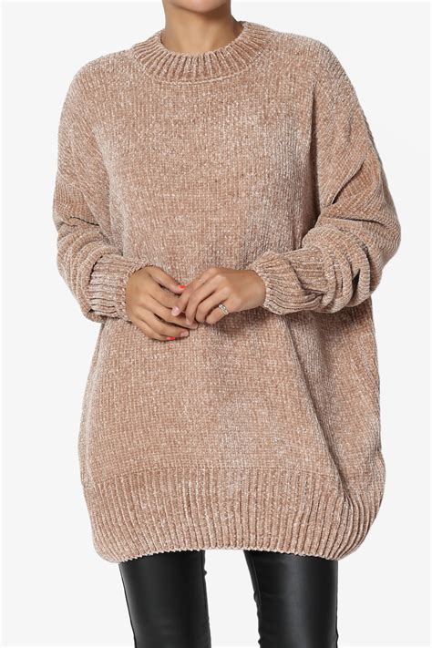 themogan long sleeve round neck super soft oversized rib knit pullover sweater ebay