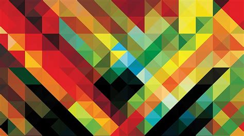 Colorful Triangles Low Poly Geometry Abstract Hd Wallpaper Peakpx