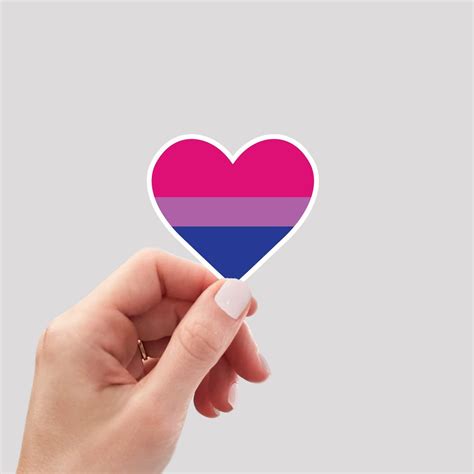 Bisexual Sticker Bisexual Heart Bisexual Flag Sticker Bisexual Sticker Lgbtqa Sticker Etsy
