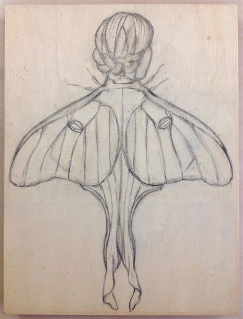 Deborah Kleins Art Blog Emerging Luna Moth Woman