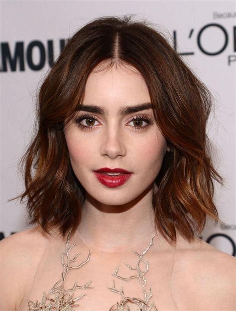 Lily Collins 24 Celebrity Bobs That Will Make You Wish You Had