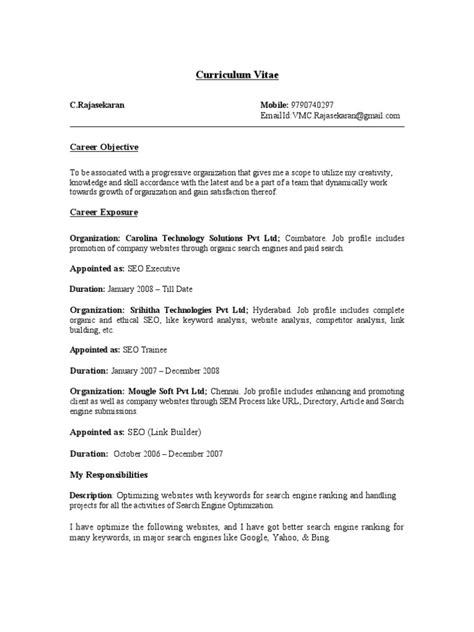 Acquired 1st page rankings across all three major search engines while driving quality traffic and leads to clients. SEO Resume | SEM Resume | SEO Executive Resume | SEO/SEM Resume | Search Engine Optimization ...