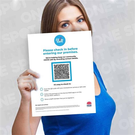 COVID Safe QR Code Signs (x5) - One Spot Print