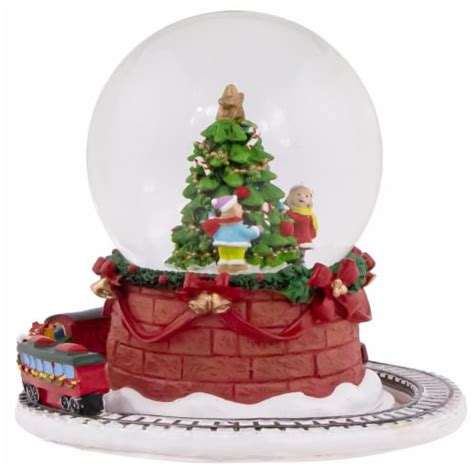 Northlight 65 Christmas Tree With Revolving Train Musical Snow Globe
