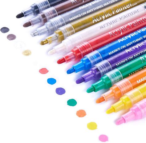 Acrylic Paint Marker Pens Waterproof Paint Pens For Rocks