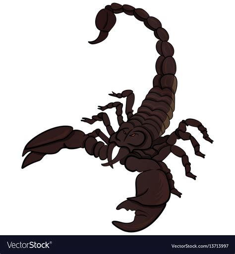 Cartoon Mascot Black Scorpion Royalty Free Vector Image