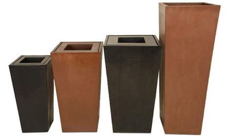 Axiom Square Tapered Planter Modern Planters Commercial Planters