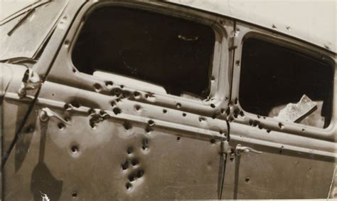 Unidentified Photographer Car In Which Clyde Barrow And Bonnie Parker