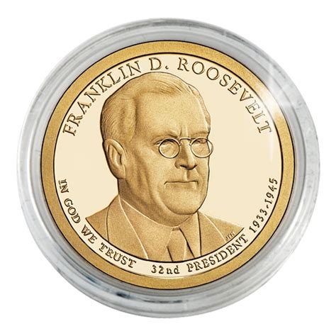 2014 Franklin D Roosevelt Presidential Dollar Philadelphia Gold