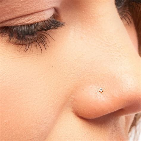 Teeny Tiny 1mm Cz Sterling Silver Nose Stud Nose Ring Silver Etsy