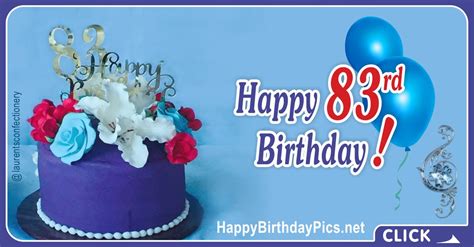 Happy 83rd Birthday With Pearls Cake Birthday Wishes