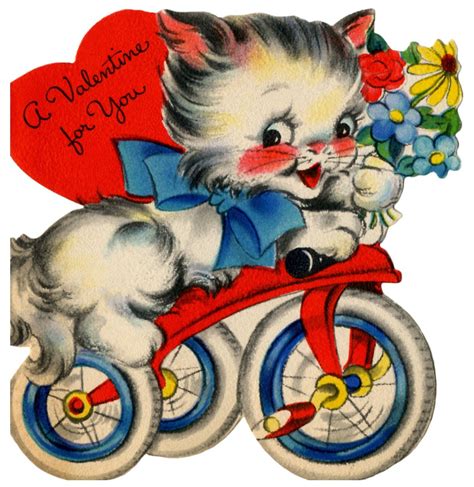 Under $10 · huge selection · top brands · make money when you sell Valentine Kitty | Vintage valentine cards, Kittens vintage, Vintage valentines